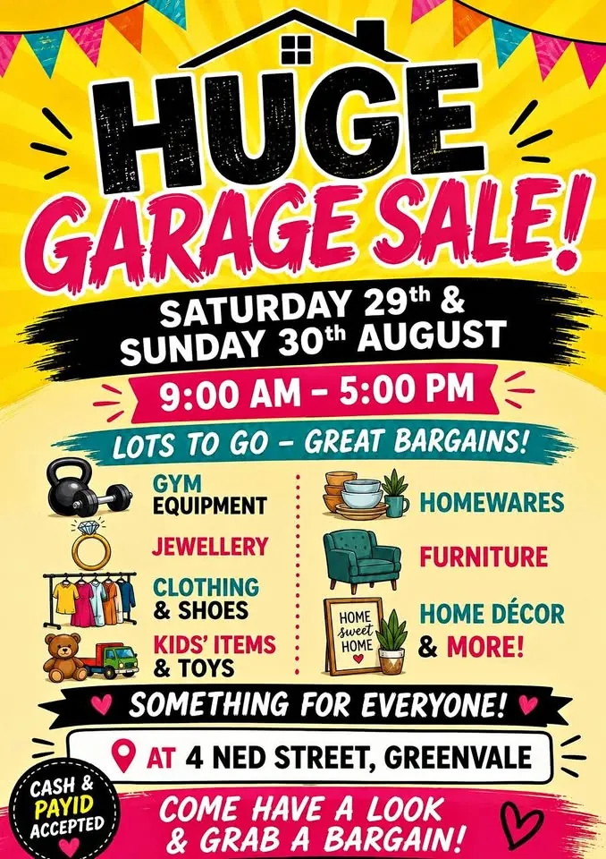 Garage sale in Melbourne VIC: various items for sale