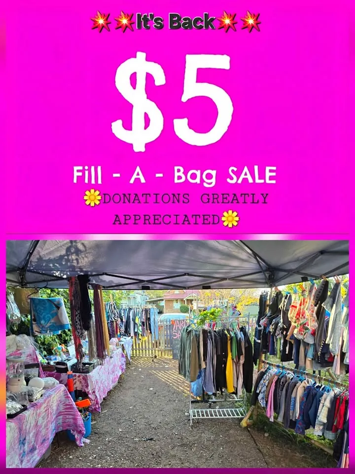 Garage sale in East Maitland NSW: $5 fill-a-bag clothing, linen and homewares