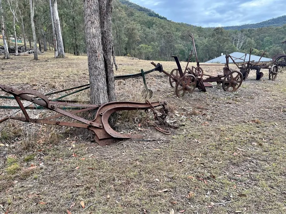 Garage sale in Mt Archer QLD: old tools, garden implements and household items