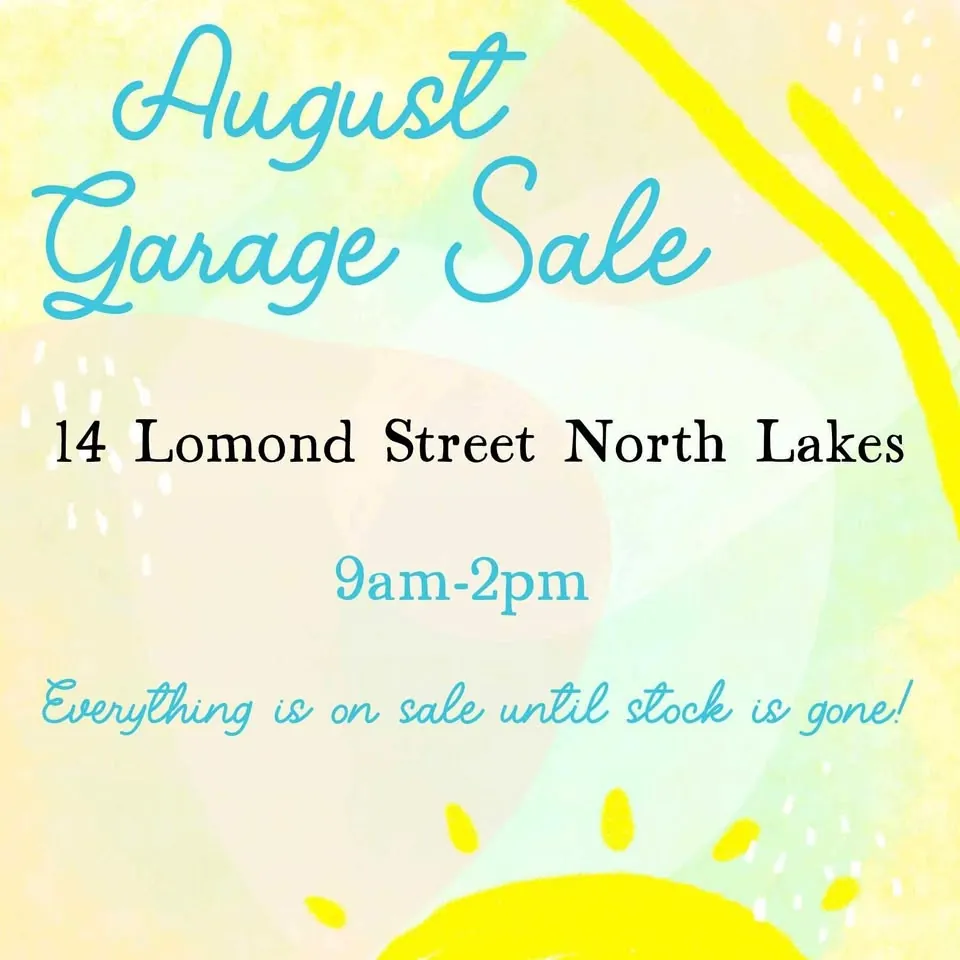 Garage sale in North Lakes QLD with assorted items for sale