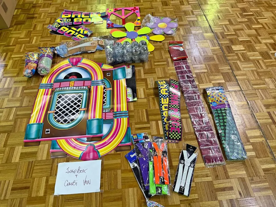 Garage sale in Rockingham WA: decorations, CDs, flags and candles