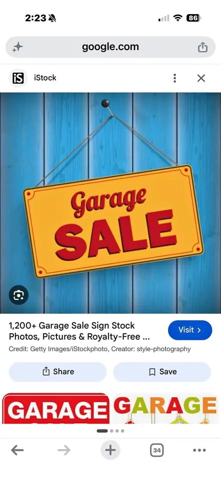 Garage sale in Adelaide SA: baby cot, coffee machine, playpen and toys