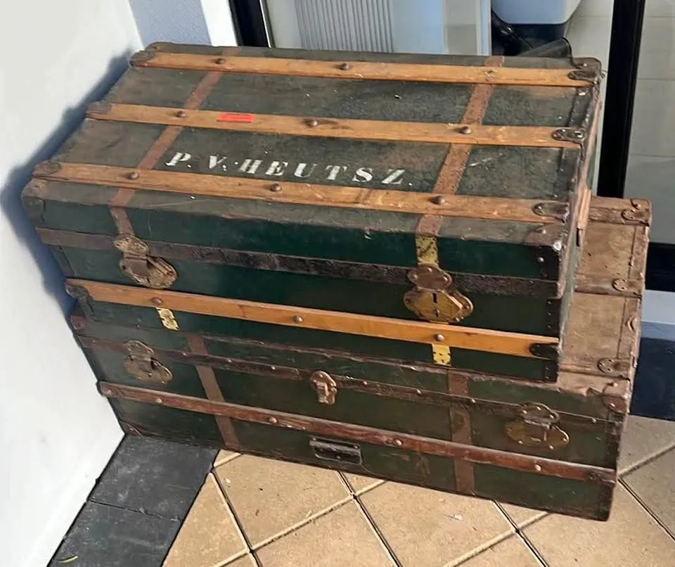 Garage sale in Westminster WA: kitchenware, camp gear, tools and vintage trunks