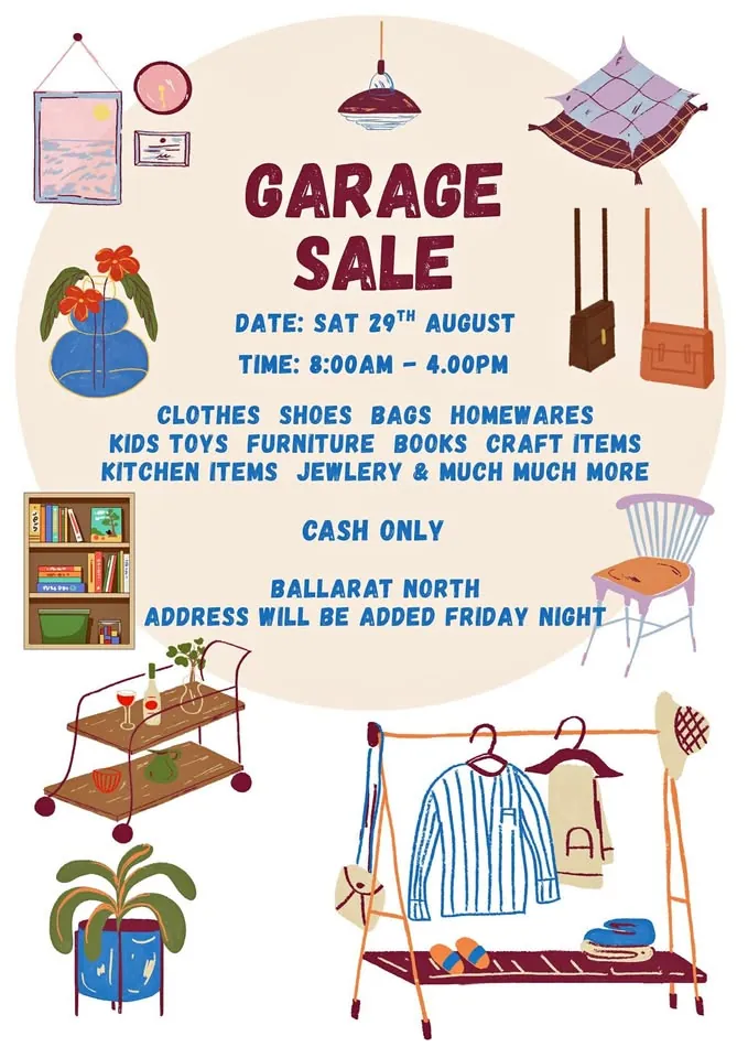 Garage sale in Talbot VIC