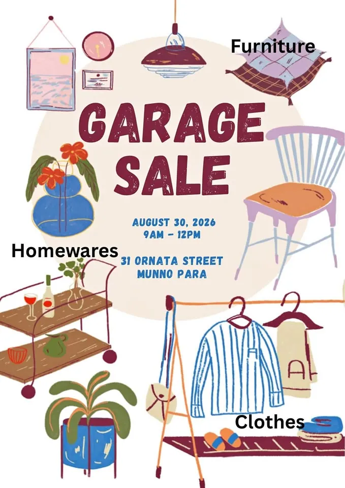 Garage sale in Cleland SA held on Sunday August 30